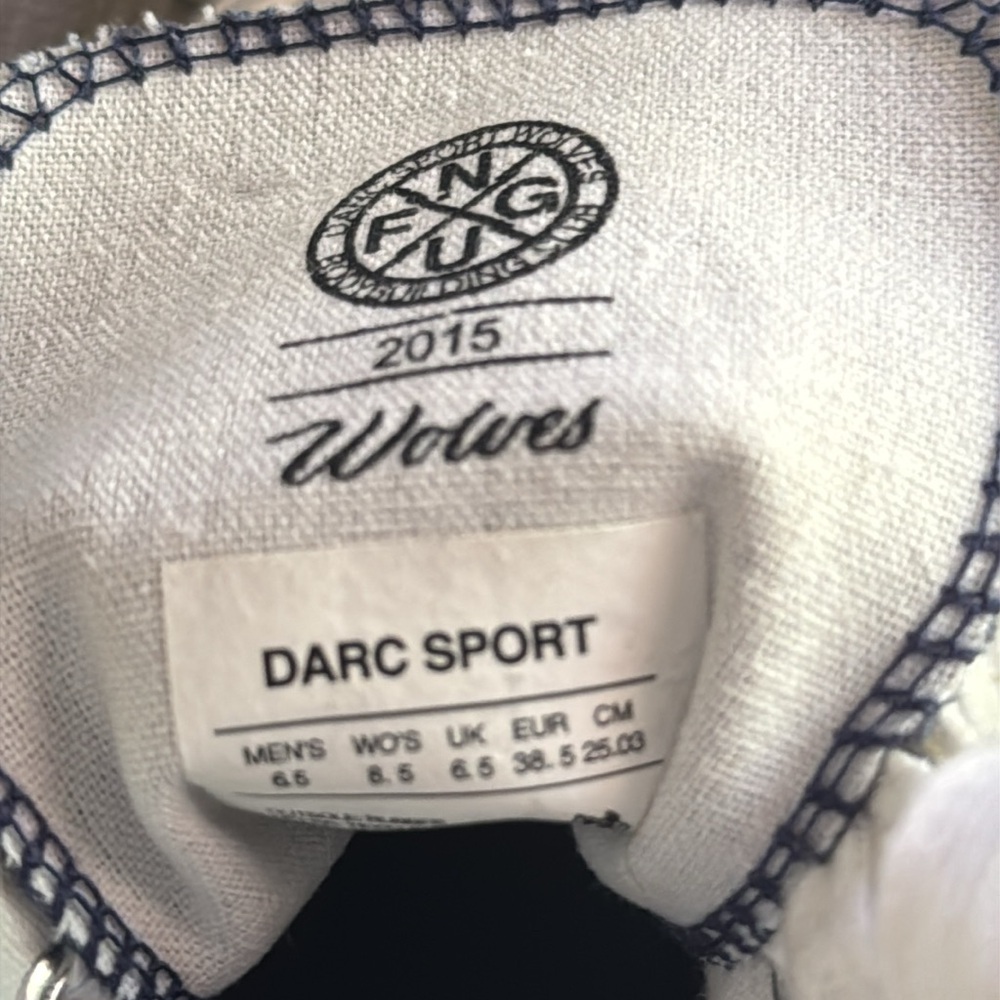 Darc Sport Wolves High Top Sneakers Navy/Tan Men's Size 6.5 Women 8.5 - Picture 3 of 5
